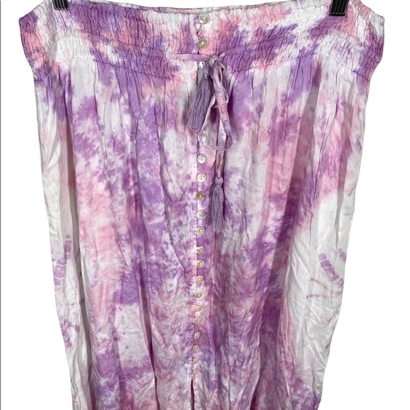Lavender Tie and Dye Teiered Skirt with Top main image 1